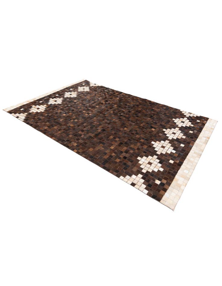 Detail image of  5' 1 x 7' 11 Cowhide Stocks Rug