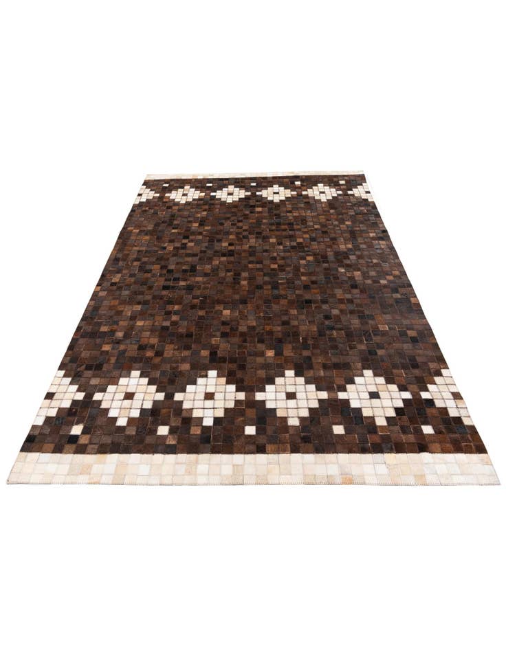 Detail image of  5' 1 x 7' 11 Cowhide Stocks Rug