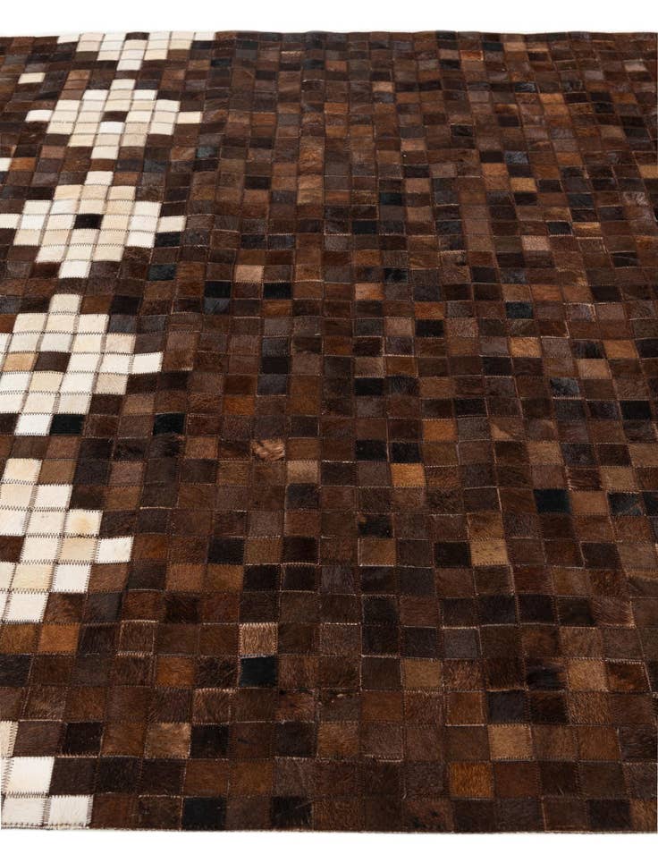 Detail image of  5' 1 x 7' 11 Cowhide Stocks Rug