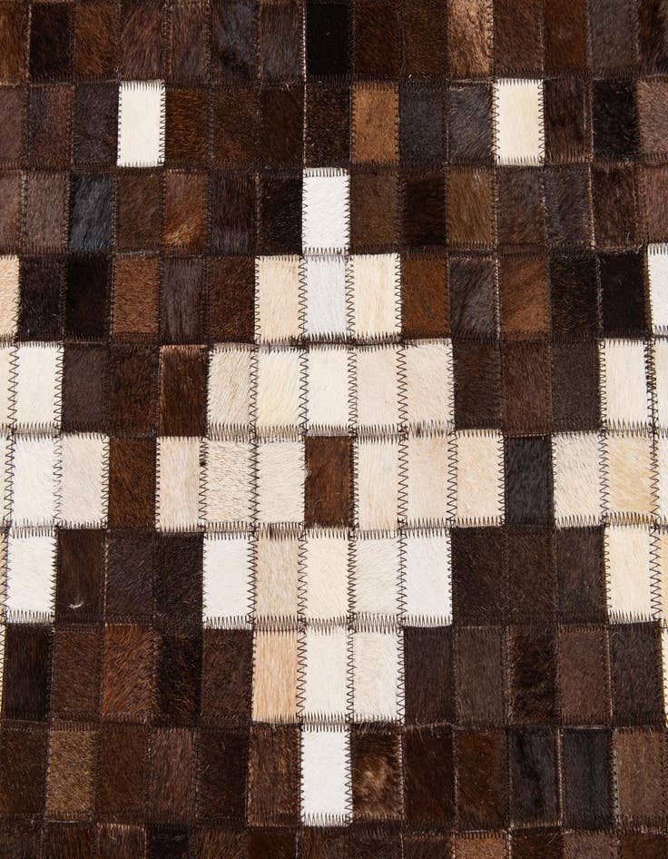 Detail image of  5' 1 x 7' 11 Cowhide Stocks Rug