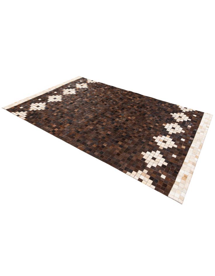 Detail image of  5' 1 x 7' 11 Cowhide Stocks Rug