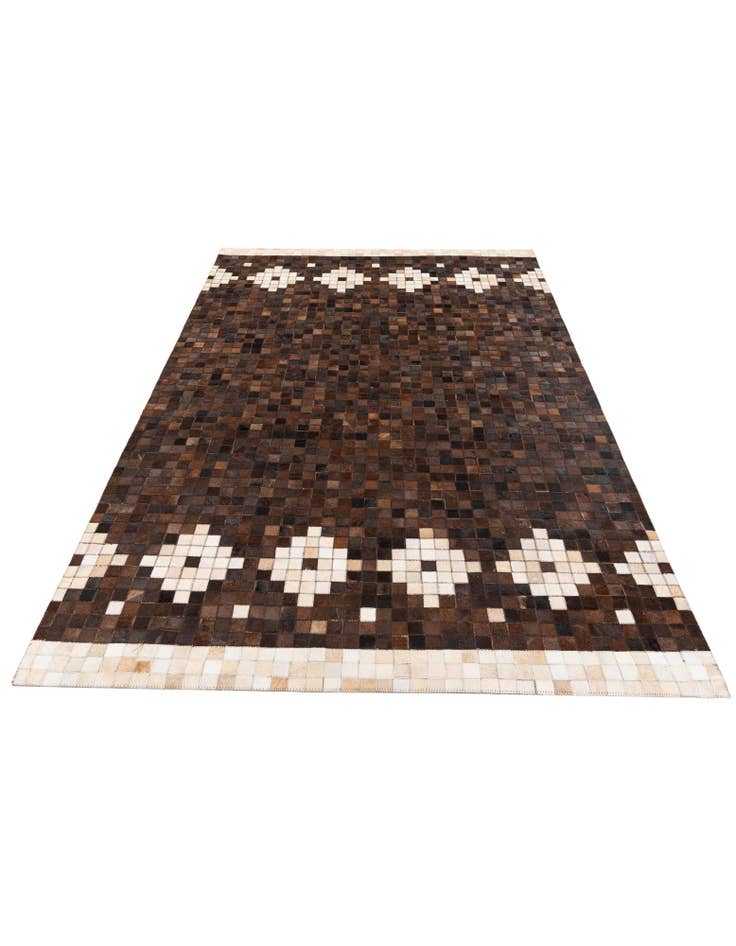 Detail image of  5' 1 x 7' 11 Cowhide Stocks Rug