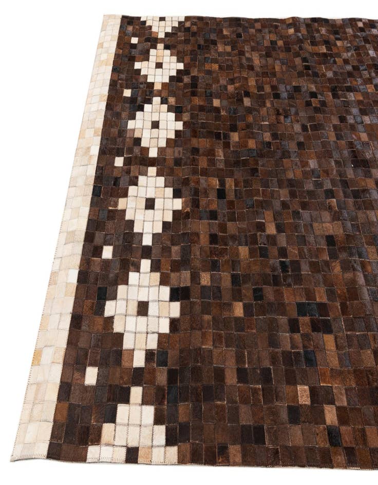 Detail image of  5' 1 x 7' 11 Cowhide Stocks Rug