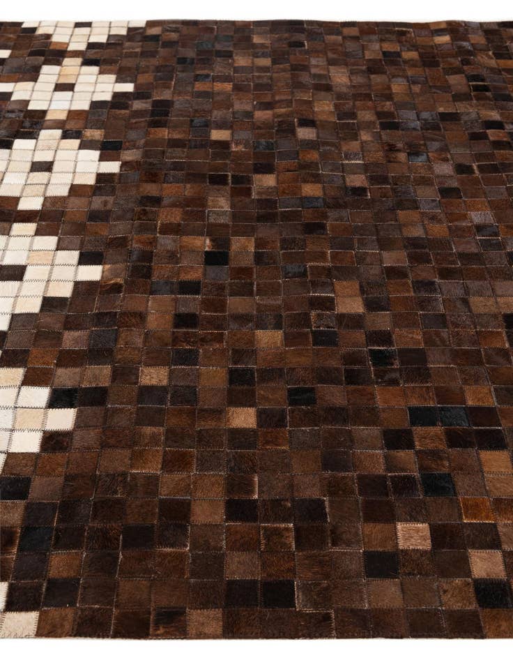 Detail image of  5' 1 x 7' 11 Cowhide Stocks Rug