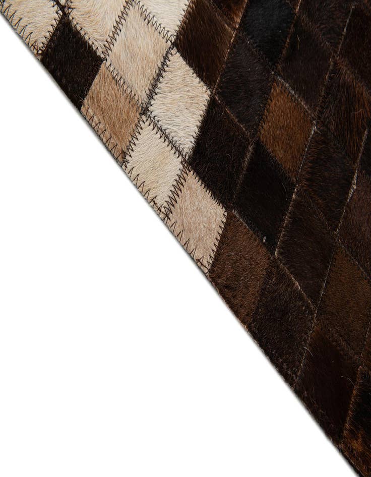 Detail image of  5' 1 x 7' 11 Cowhide Stocks Rug