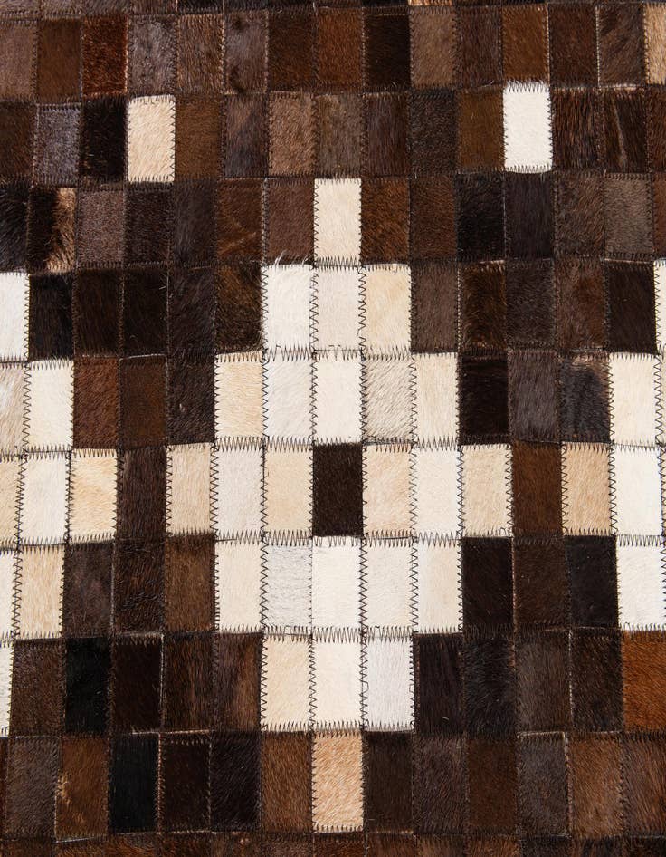 Detail image of  5' 1 x 7' 11 Cowhide Stocks Rug