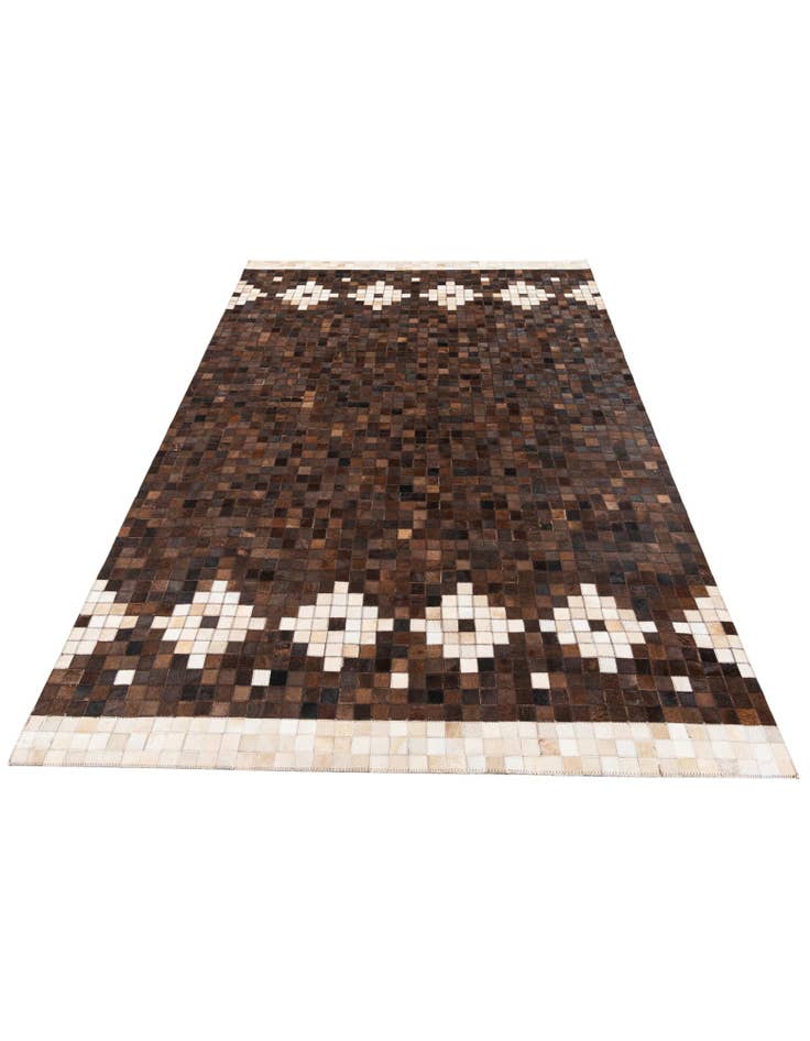 Detail image of  5' 2 x 8' Cowhide Stocks Rug