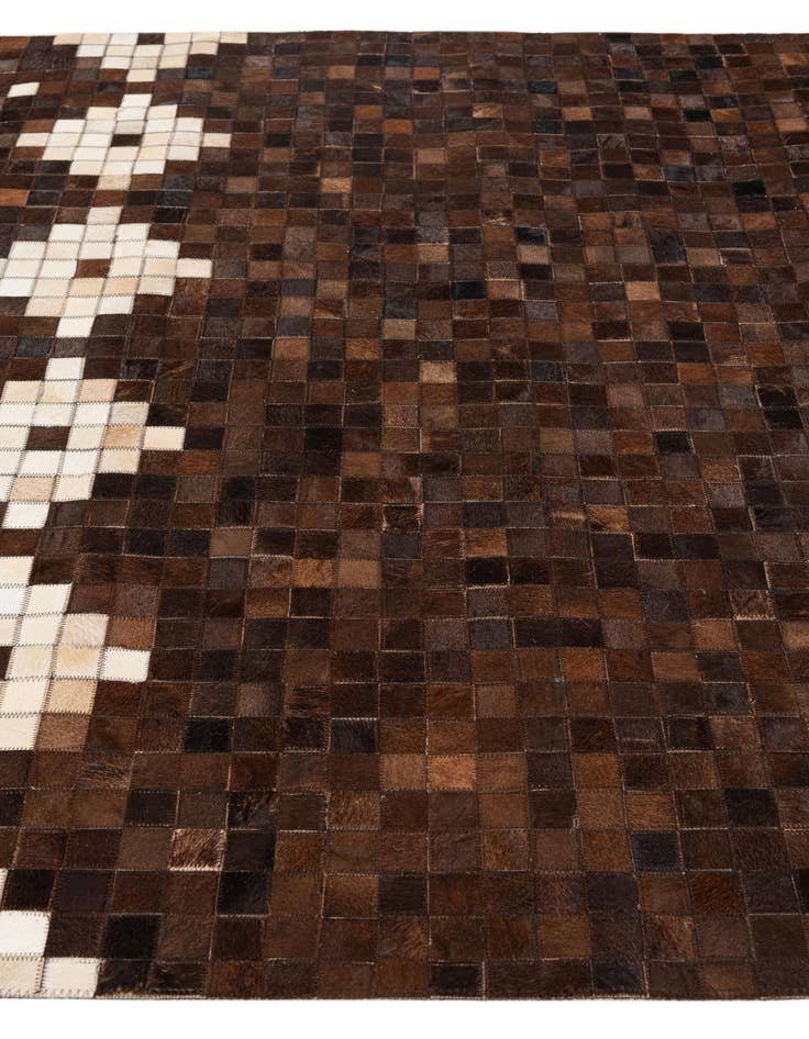 Detail image of  5' 2 x 8' Cowhide Stocks Rug