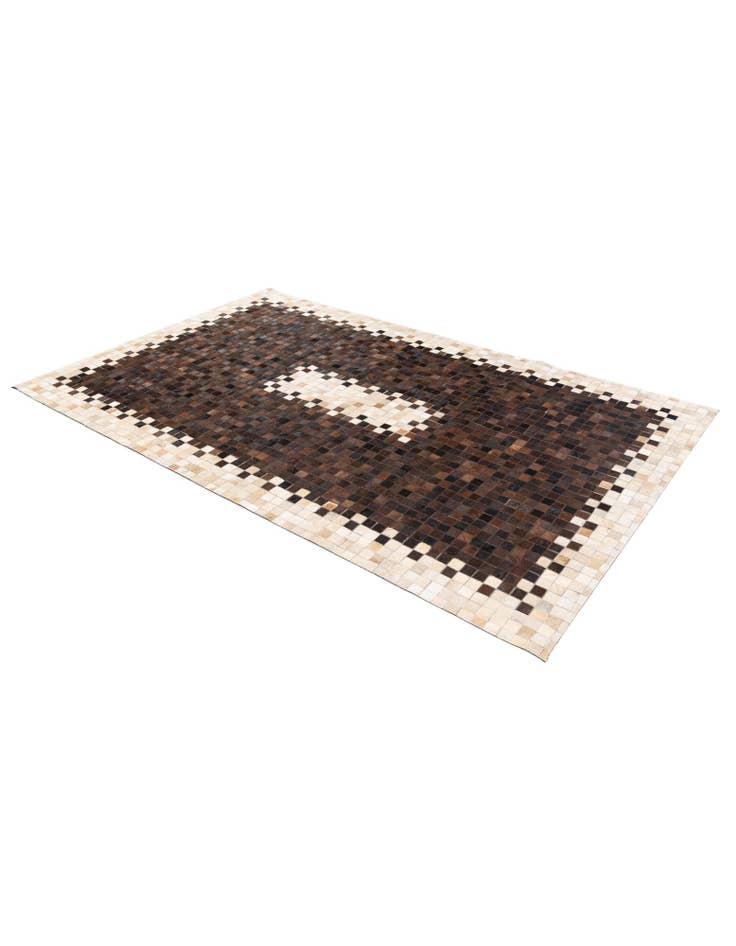 Detail image of  5' 1 x 8' 2 Cowhide Stocks Rug