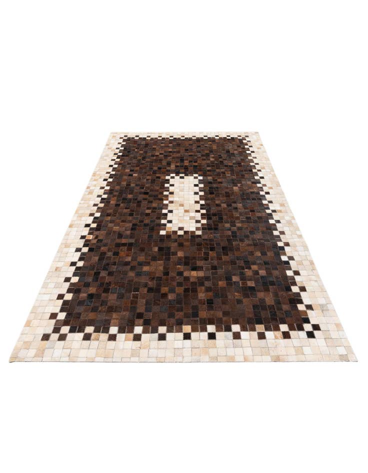 Detail image of  5' 1 x 8' 2 Cowhide Stocks Rug