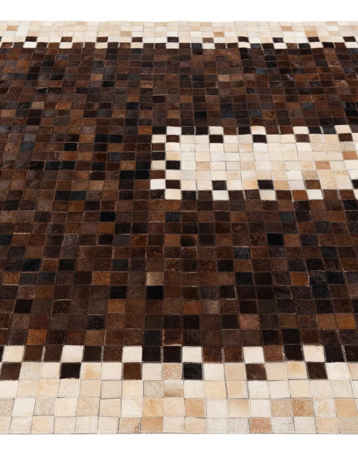 Detail image of  5' 1 x 8' 2 Cowhide Stocks Rug