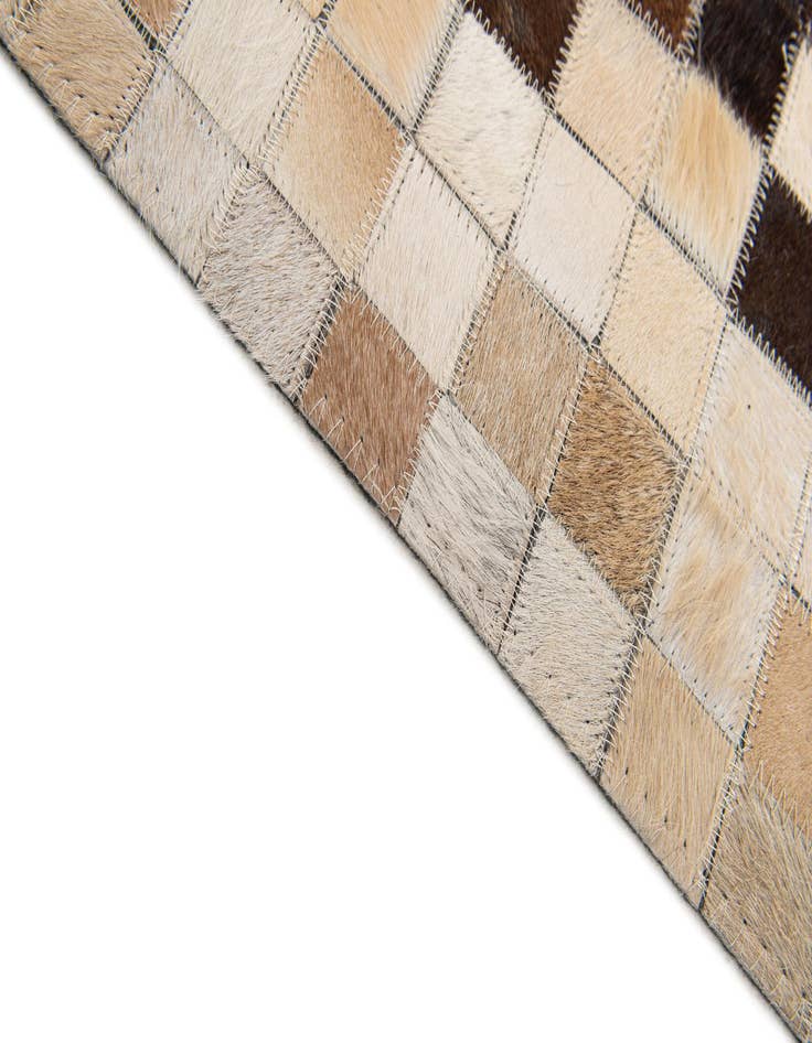 Detail image of  5' 1 x 8' 2 Cowhide Stocks Rug