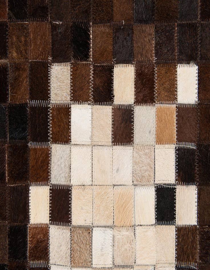 Detail image of  5' 1 x 8' 2 Cowhide Stocks Rug