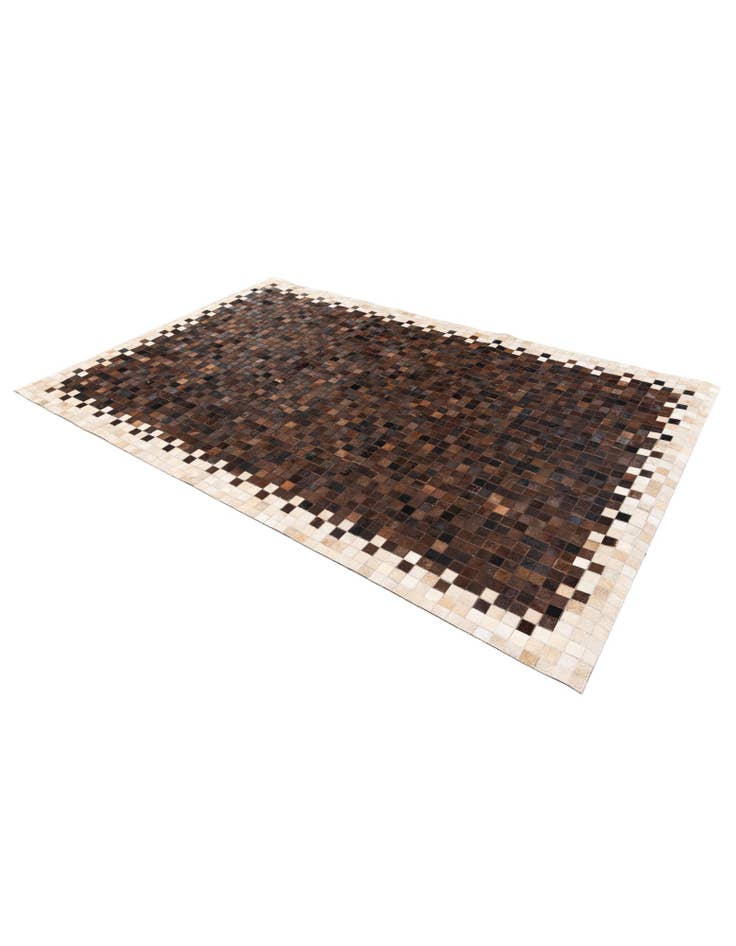 Detail image of  5' 1 x 7' 10 Cowhide Stocks Rug