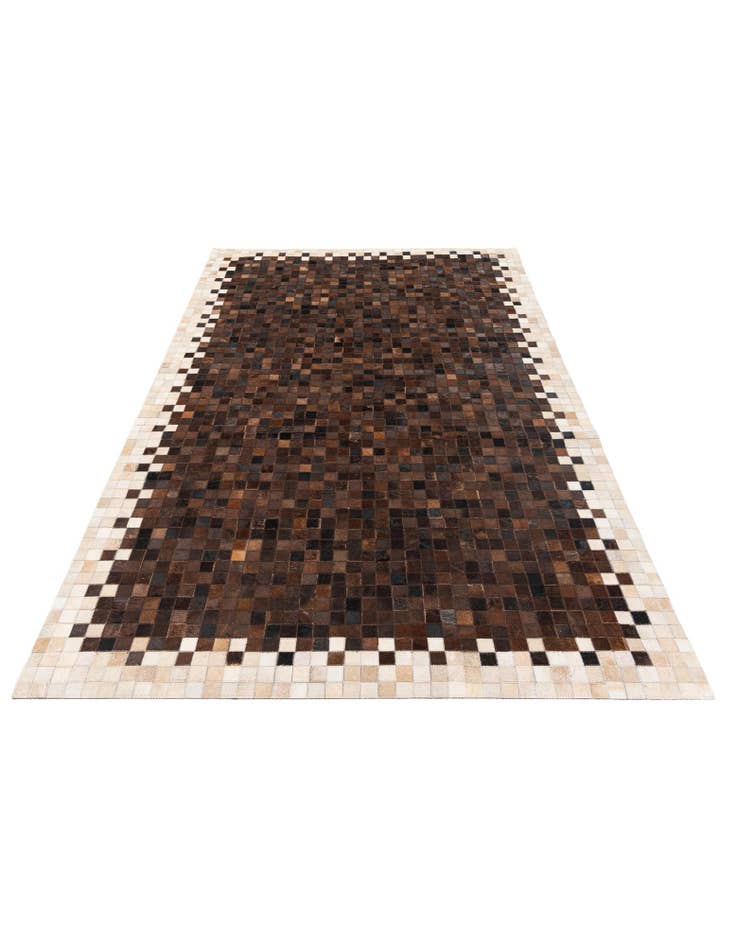 Detail image of  5' 1 x 7' 10 Cowhide Stocks Rug