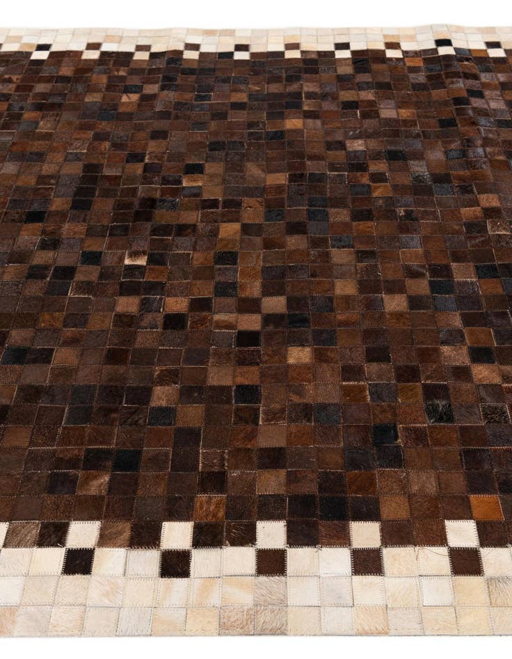 Detail image of  5' 1 x 7' 10 Cowhide Stocks Rug