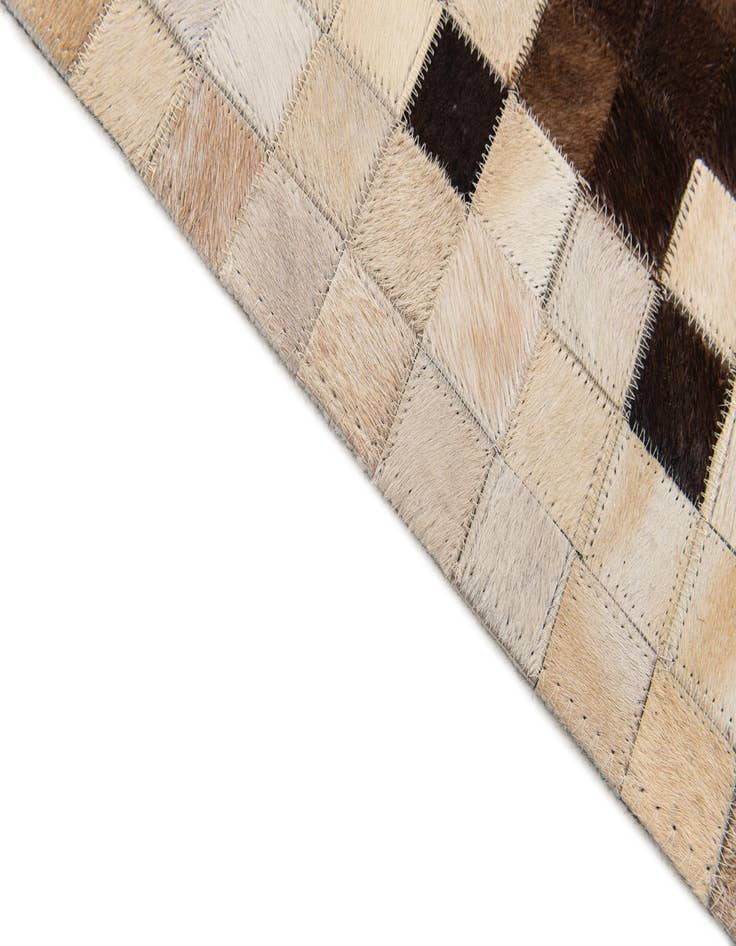 Detail image of  5' 1 x 7' 10 Cowhide Stocks Rug
