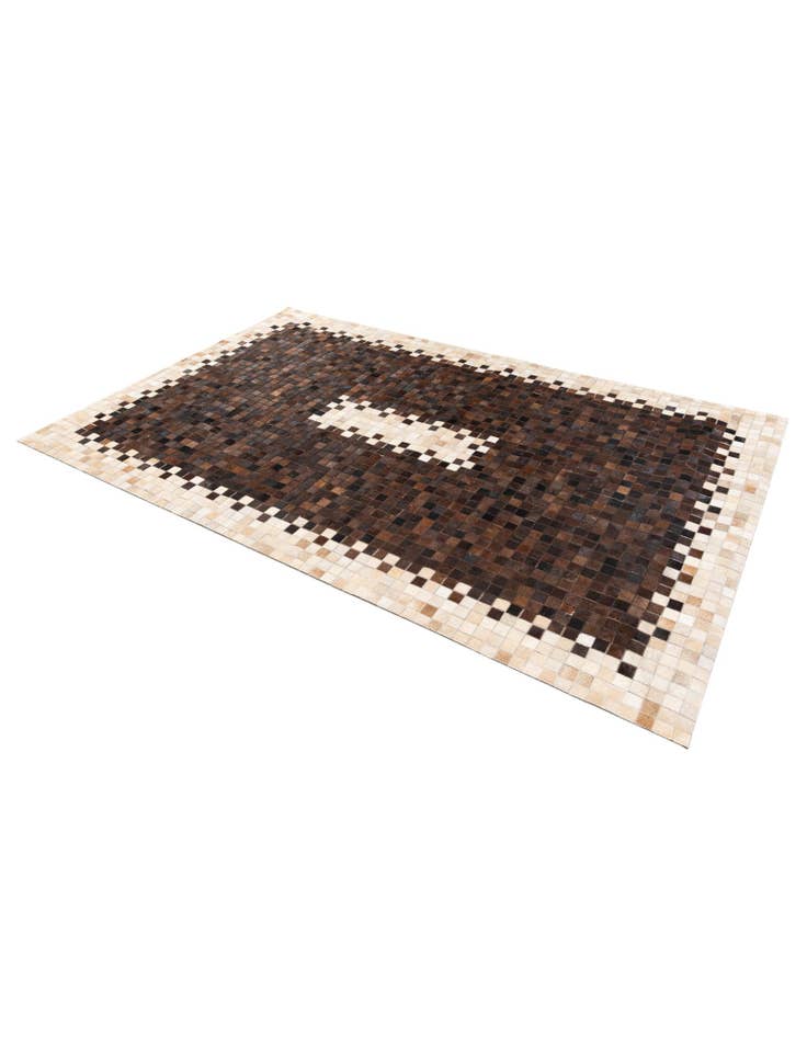 Detail image of  5' 2 x 8' 1 Cowhide Stocks Rug