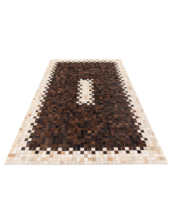 Detail image of  5' 2 x 8' 1 Cowhide Stocks Rug