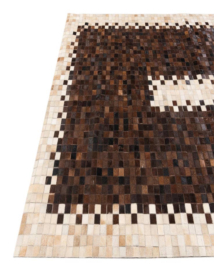 Detail image of  5' 2 x 8' 1 Cowhide Stocks Rug