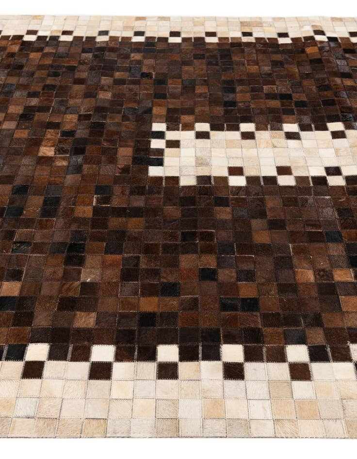 Detail image of  5' 2 x 8' 1 Cowhide Stocks Rug