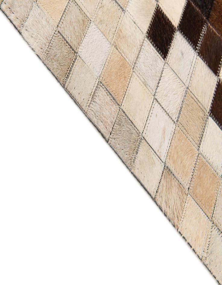 Detail image of  5' 2 x 8' 1 Cowhide Stocks Rug