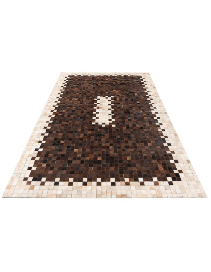 Detail image of  5' 2 x 8' 1 Cowhide Stocks Rug