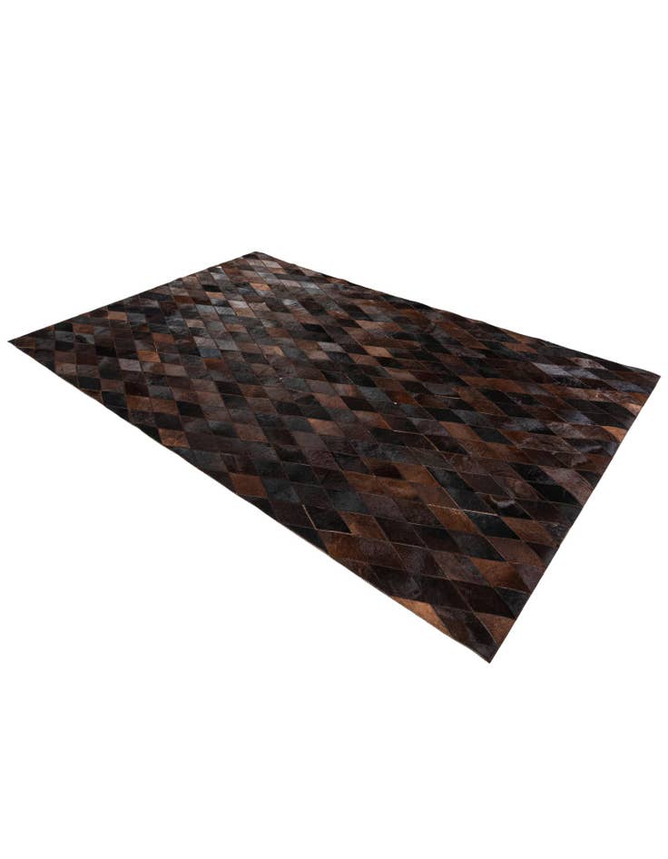 Detail image of  5' 2 x 8' Cowhide Stocks Rug