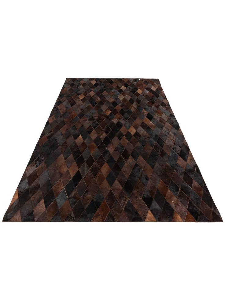 Detail image of  5' 2 x 8' Cowhide Stocks Rug