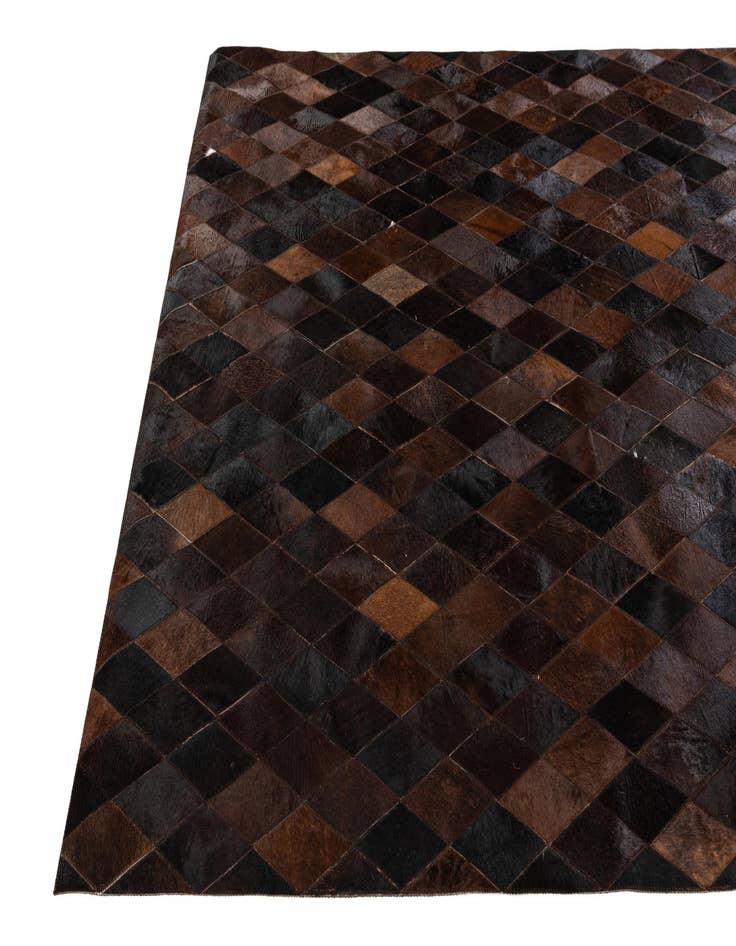 Detail image of  5' 2 x 8' Cowhide Stocks Rug