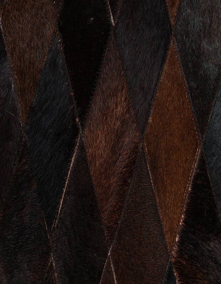 Detail image of  5' 2 x 8' Cowhide Stocks Rug