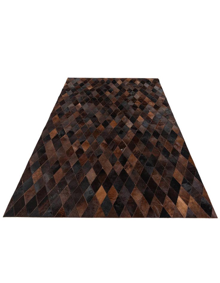 Detail image of  5' 2 x 8' Cowhide Stocks Rug