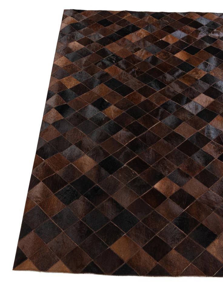 Detail image of  5' 2 x 8' Cowhide Stocks Rug
