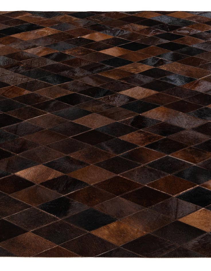 Detail image of  5' 2 x 8' Cowhide Stocks Rug