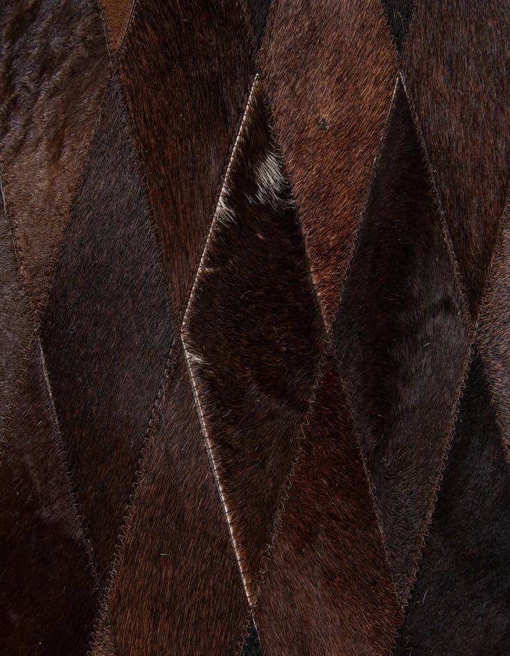 Detail image of  5' 2 x 8' Cowhide Stocks Rug