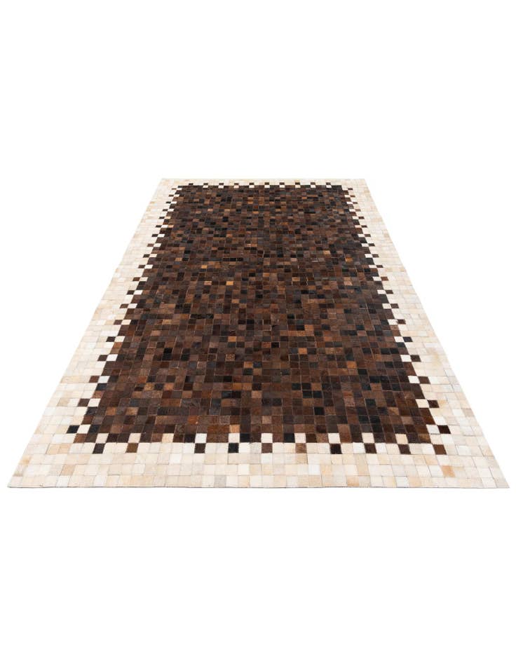 Detail image of  5' 1 x 7' 11 Cowhide Stocks Rug