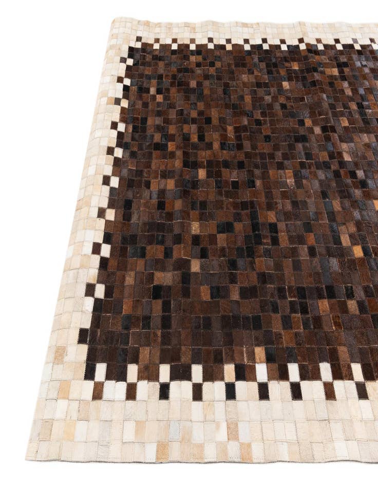 Detail image of  5' 1 x 7' 11 Cowhide Stocks Rug