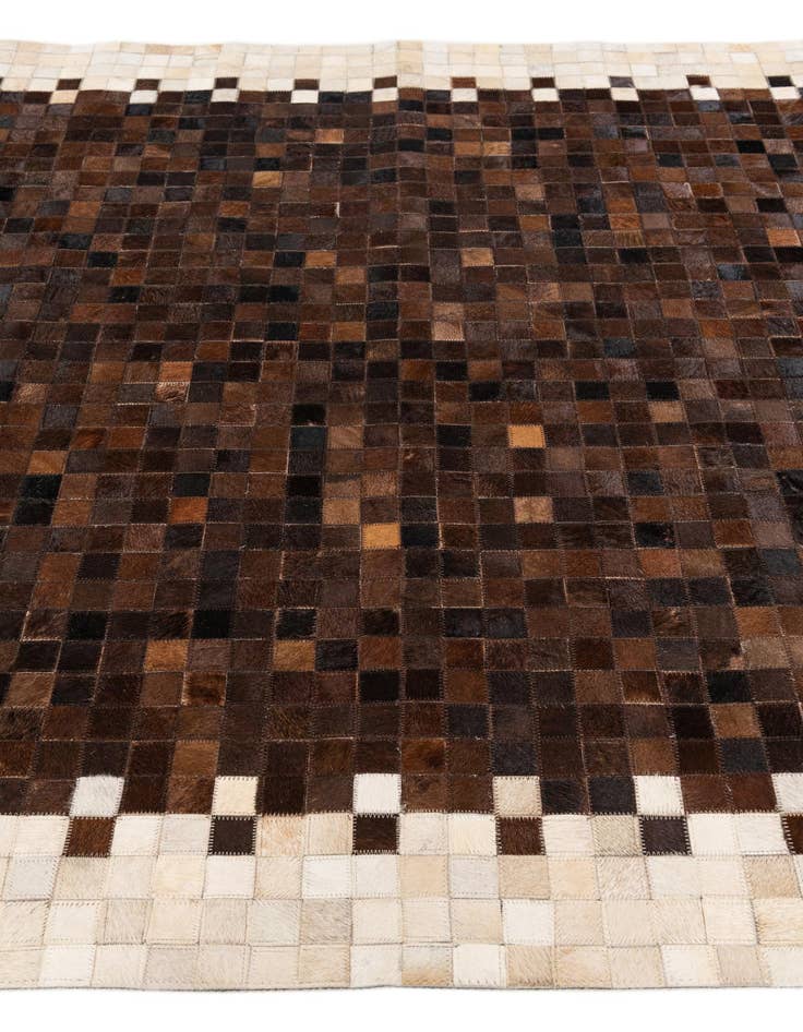 Detail image of  5' 1 x 7' 11 Cowhide Stocks Rug