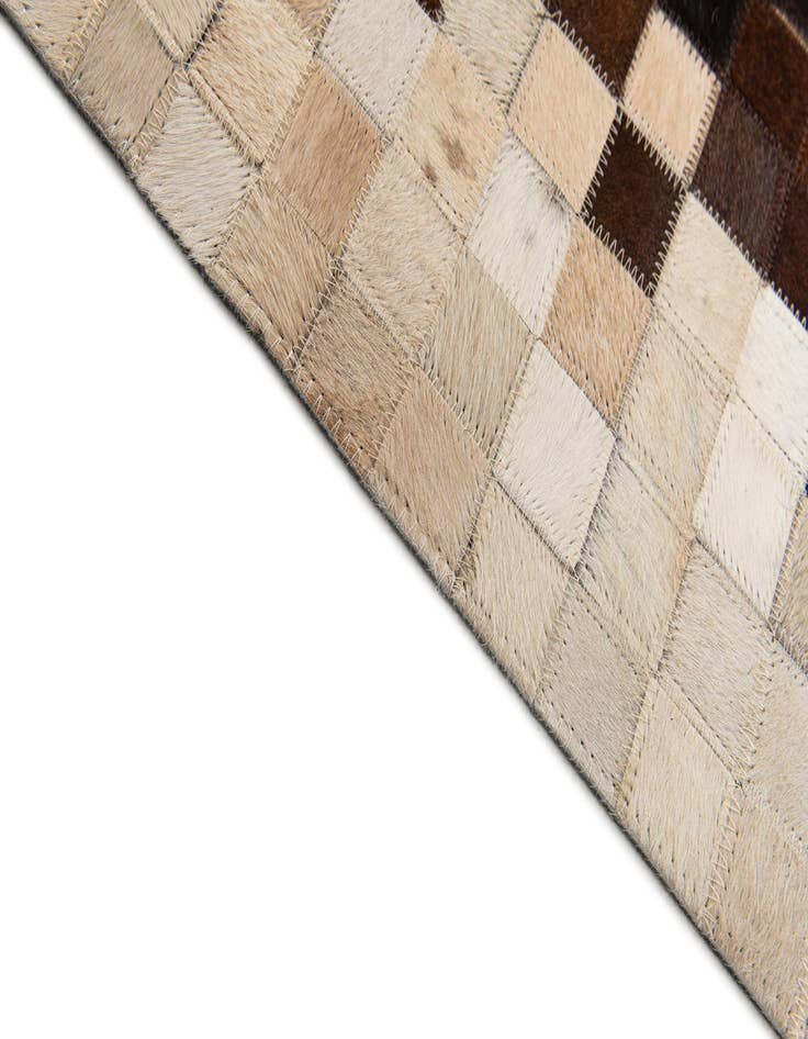 Detail image of  5' 1 x 7' 11 Cowhide Stocks Rug