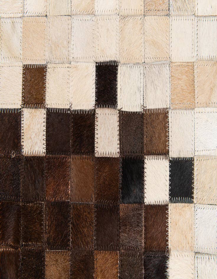 Detail image of  5' 1 x 7' 11 Cowhide Stocks Rug