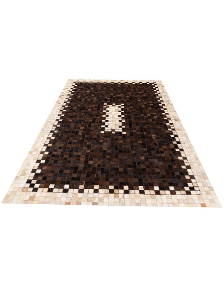Detail image of  5' 1 x 8' 2 Cowhide Stocks Rug