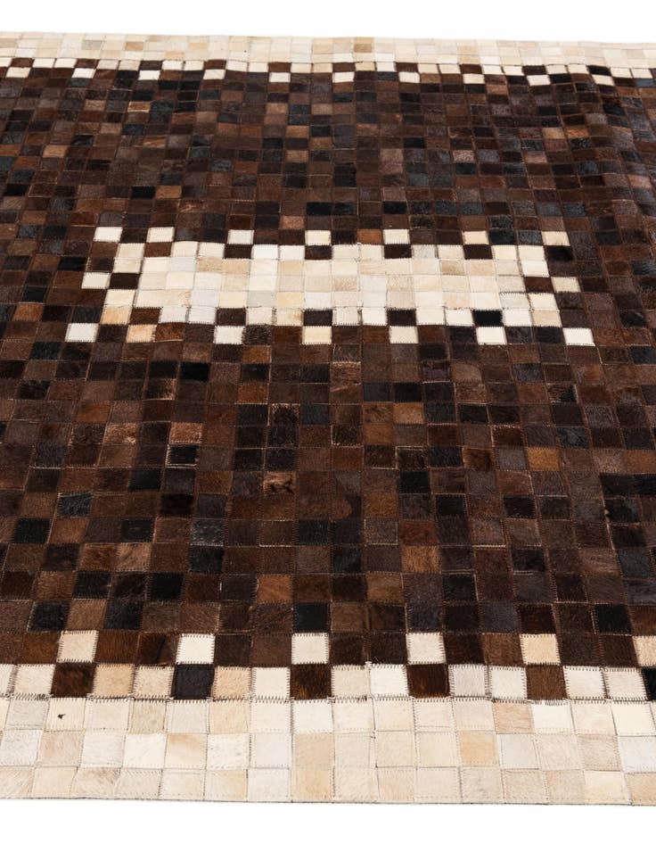 Detail image of  5' 1 x 8' 2 Cowhide Stocks Rug