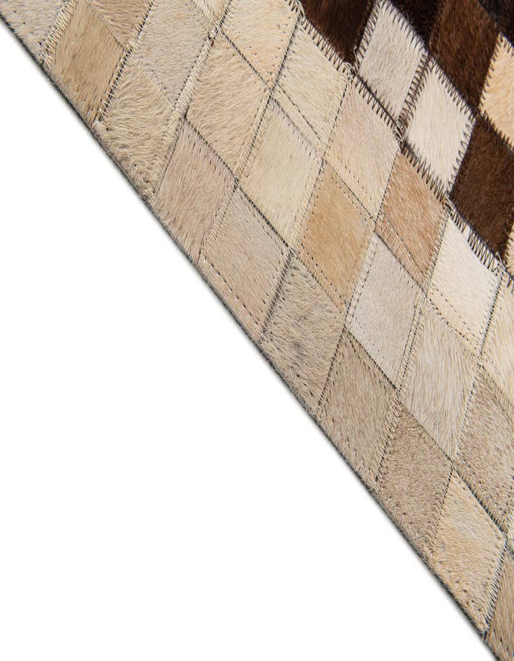 Detail image of  5' 1 x 8' 2 Cowhide Stocks Rug