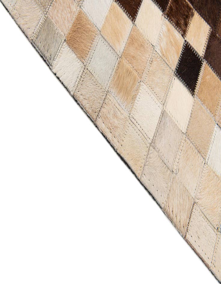 Detail image of  5' 1 x 8' Cowhide Stocks Rug