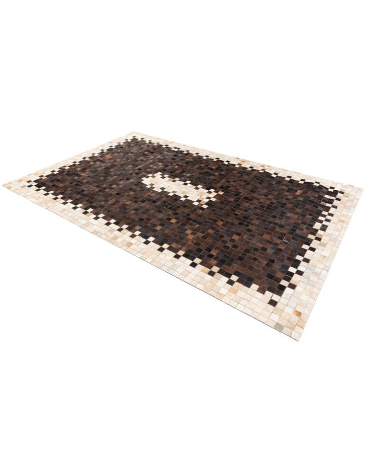 Detail image of  5' 3 x 8' Cowhide Stocks Rug