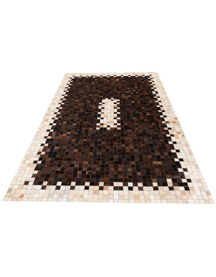 Detail image of  5' 3 x 8' Cowhide Stocks Rug