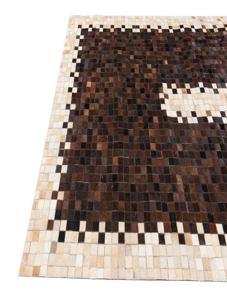 Detail image of  5' 3 x 8' Cowhide Stocks Rug