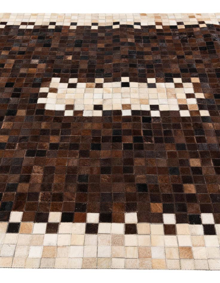 Detail image of  5' 3 x 8' Cowhide Stocks Rug