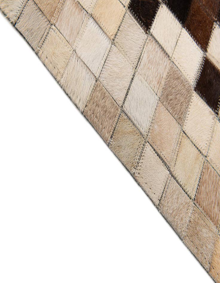 Detail image of  5' 3 x 8' Cowhide Stocks Rug