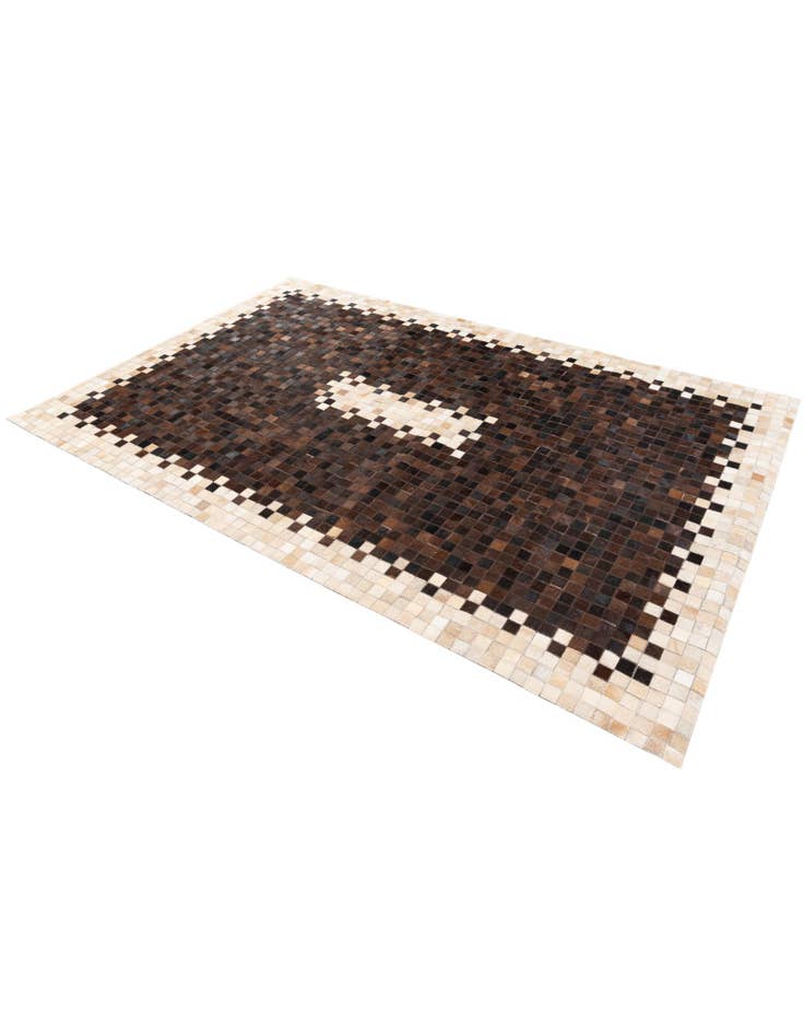 Detail image of  5' 2 x 8' Cowhide Stocks Rug